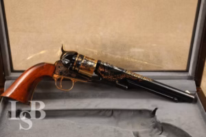 Engraved "God Bless Dixie" Colt 1860 Army .44 Cased 8" Percussion Revolver