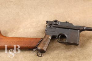 German C96 Mauser Broomhandle Bolo 7.63x25mm Semi-Auto Pistol, C&R