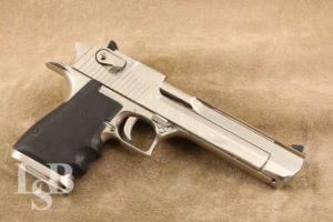 Magnum Research Nickel Desert Eagle Mark XIX .50AE Semi Automatic Pistol