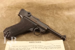 WWII Bring-Back German Mauser 42 P.08 Luger 9mm Semi-Auto Pistol, 1940 C&R