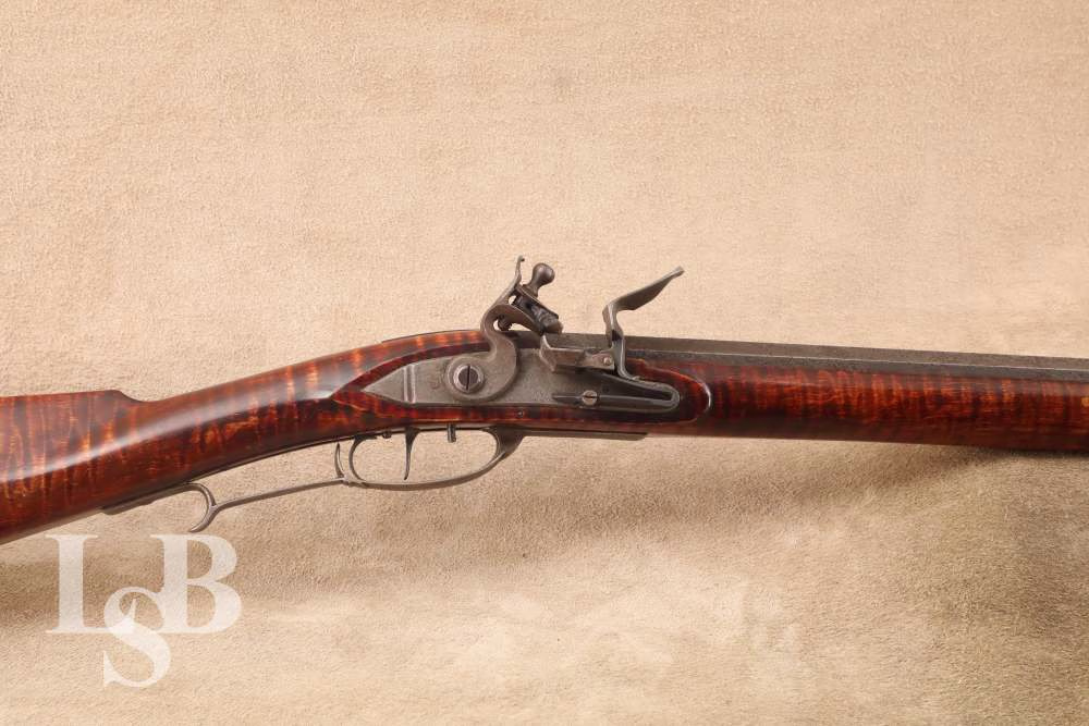 Custom Isaac Haines Style Flintlock Muzzleloading Rifle .45 Cal 38"