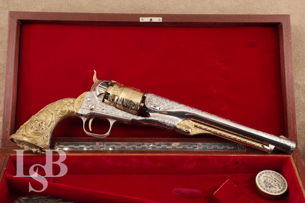 Custom Engraved Uberti Colt 1860 Army .44 Cal Cap & Ball Revolver