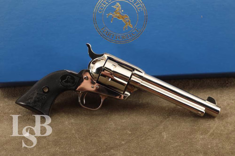 Nickel Colt 3rd Gen 5 1/2” Single Action Army .45 Colt SAA Revolver 2012