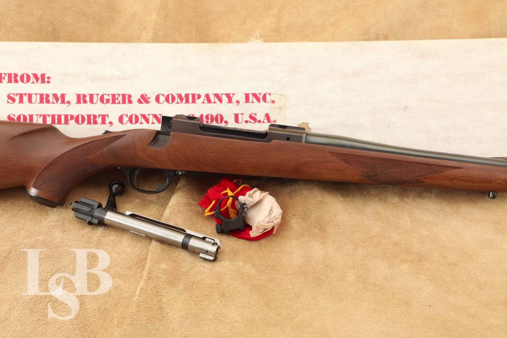 Ruger M77 7x57 Mauser 22" Bolt Action Hunting Rifle & Scope Rings 1980
