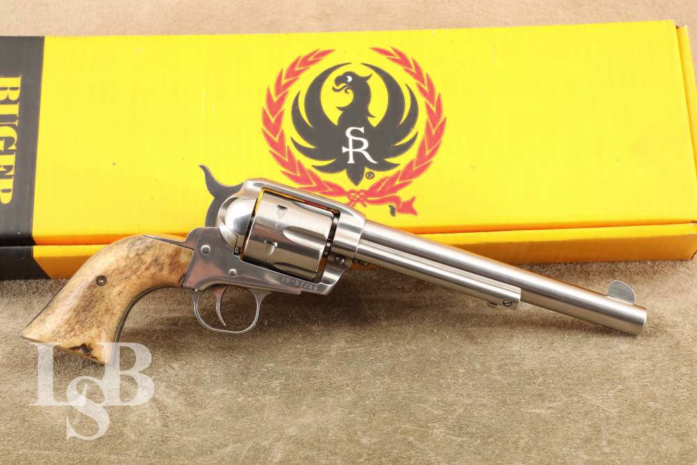 Stainless Ruger Vaquero .45 Colt 7.5" Barrel Single Action Revolver, 1994