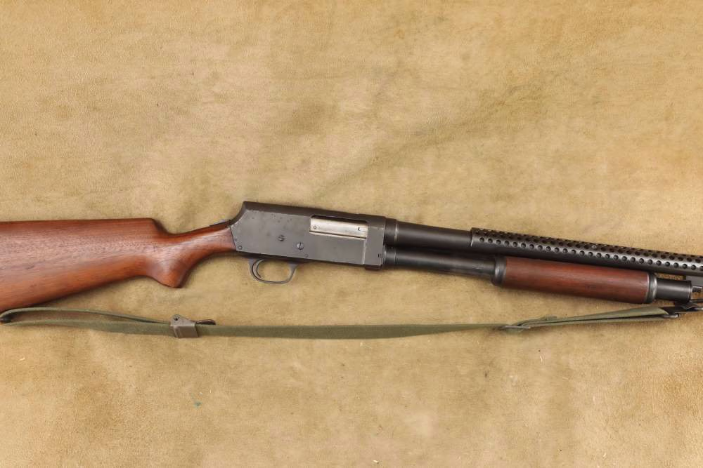 WWII J. Stevens Savage Model 520-30 Trench Gun 12 GA Military Pump Shotgun