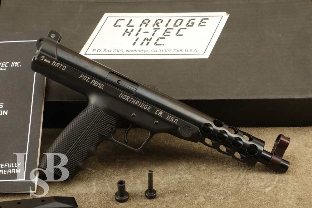 Claridge Family Collection Hi-Tec LT-9 LT9 Black 9mm 7.5” Semi-Auto Pistol