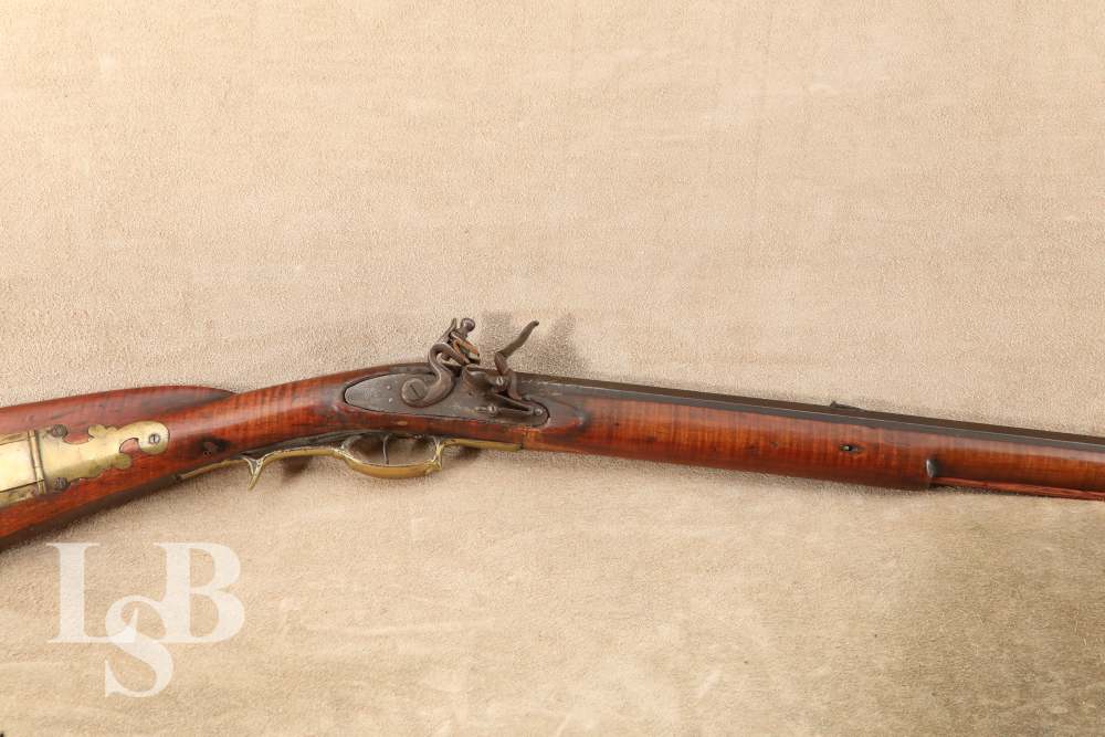 Pennsylvania Style .60 Caliber 42.5" Flintlock Long Rifle Antique
