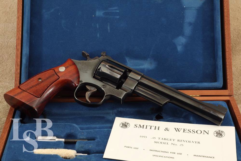 Smith & Wesson 25-2 1955 Model .45 ACP Target Heavy Barrel 6.5" Revolver