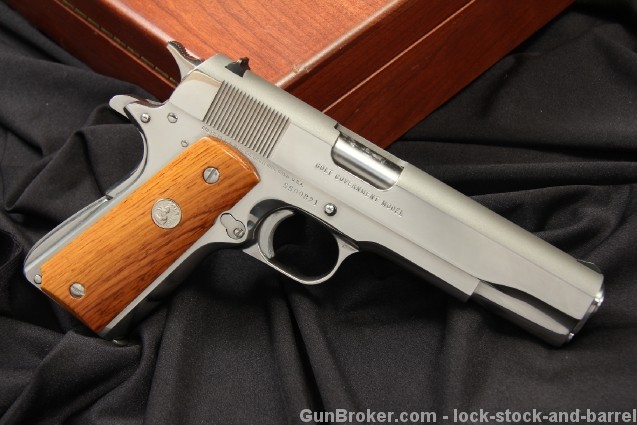 Cased Polished Stainless Colt Silver Star 45 1911 | Lock, Stock ...