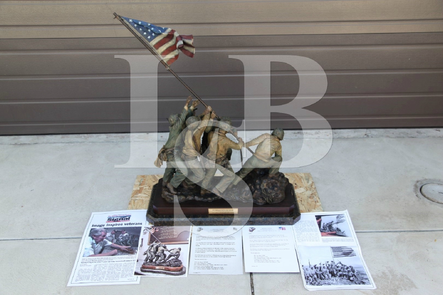 90 lb. Bronze Statue of the Iwo Jima Flag Raising