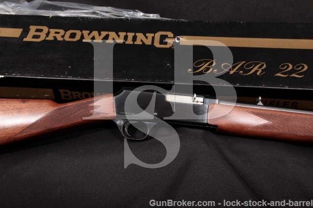 BAR 22 Browning Automatic Rifle Grade I .22 LR Blue & Black 20" Semi Automatic Rifle & Box, 1982