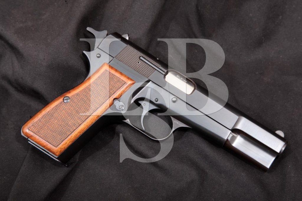 Browning (Fn) Belgian Model Hi-Power High Power, Blue 4 5/8″ Single Action Semi-Automatic Pistol, MFD 1976 9mm Luger