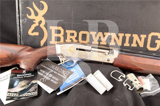 Browning Golden Sporting Clays, Gold & Blue 28" Semi Automatic Shotgun, Chokes & Box, MFD 2004