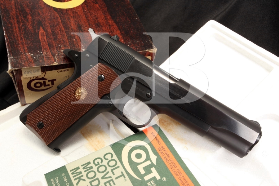 Colt 1911 Mk Iv Series 70 45 Acp Government Model Semi Automatic Pistol Box Lock Stock Barrel