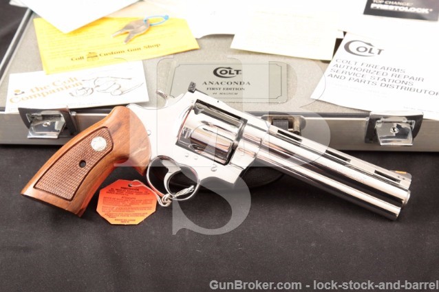 Colt Anaconda 1st First Edition .44 Magnum 6″ Ultimate Bright Polished Stainless & Americase