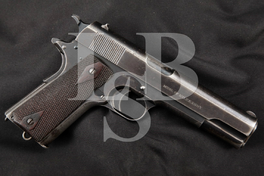 Colt Early & Matching US ARMY Model of 1911, Blue 5” Pre-WWI Semi-Automatic Pistol, MFD 1914 C&R