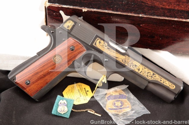 Colt Model 1911A1 U.S. Customs Special Agent .45 Series 70 Government Model Pistol & Box, USC 404