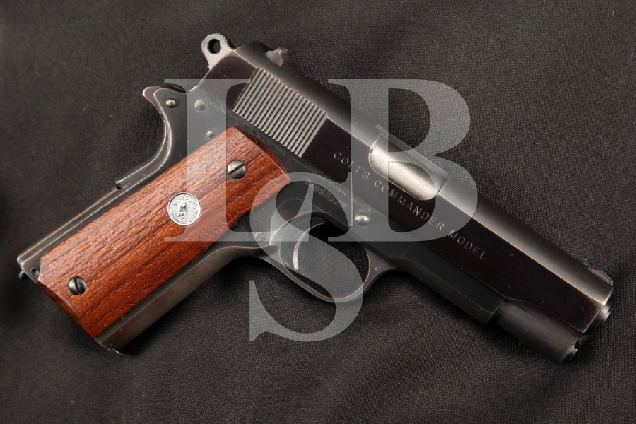 Colt Model Combat Commander, Blue 4 1/4" SA Semi-Automatic Compact Pistol, MFD 1972