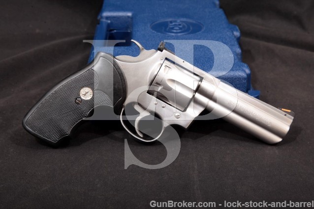 Colt Model King Cobra Stainless .357 Mag Magnum 4" 6-Shot Sa/Da Double Action Revolver & Box, 1994