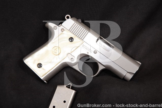 Colt Model White Stallion (Like Mustang) Stainless .380 One Of 500 Semi Automatic Pistol MFD 1994