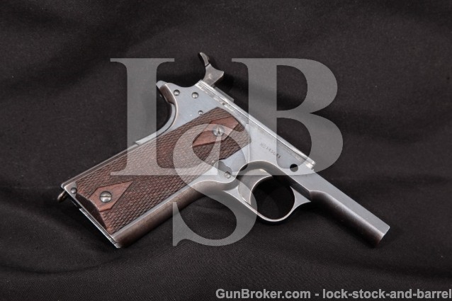 Colt Model of 1911 U.S. Army WWI 1917, Frame Only Blue Semi-Automatic Military Pistol, ATF Modern