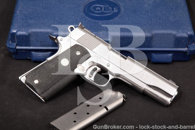 Colt Series ’80 MKIV Gold Cup National Match & Box Enhanced Stainless Pistol & Box, 1995 .45 ACP C&R