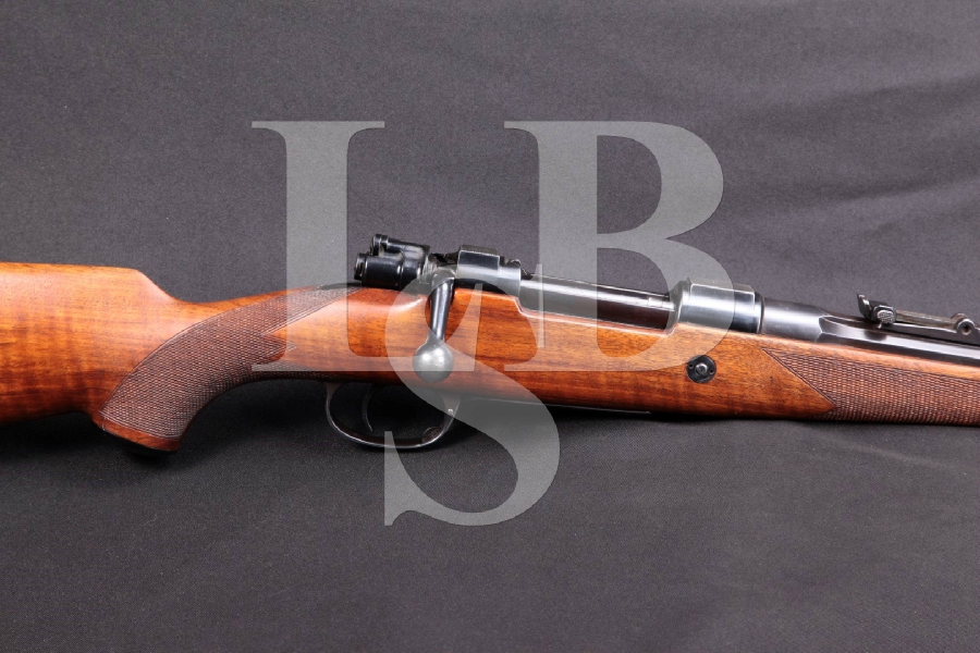 Custom Pre War German Mauser Oberndorf, Double Square Bridge, Octagonal 24” Bolt Action Rifle, MFD 1945 or Prior