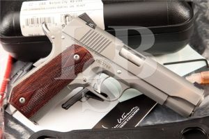 Dan Wesson Commander Classic Bobtail CBOB 1911 Stainless 4 1/4" .45 ACP Semi-Auto Pistol & Case