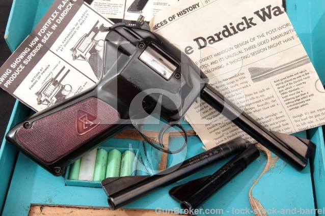 Dardick Corp. Model 1500 .38 Caliber Tround 4 & 6" Internal Magazine Revolver, Barrels, Box & AMMO!