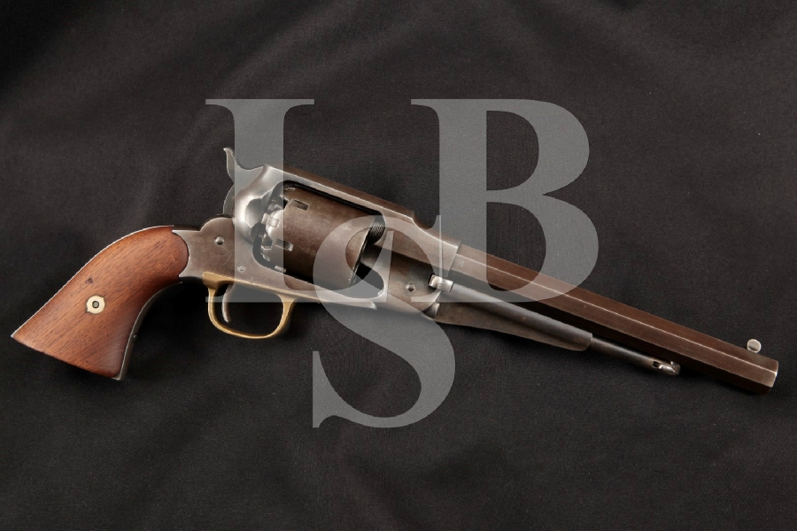 E. Remington & Sons 1858 (1861) New Model Army, Octagonal Blue 8” 6-Shot SA Single Action Pistol, MFD 1868 Antique