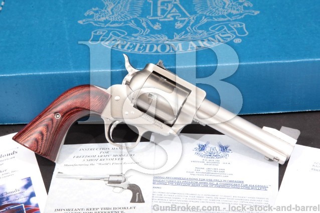 Freedom Arms 83 Premier Grade 4 3/4″ .454 Casull 5-Shot Single Action Revolver & Box, MFD 2009