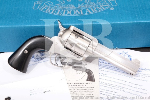 Freedom Arms 97 Premier Grade Stainless .357 Mag Octagonal 6-Shot SA Single Action Revolver & Box