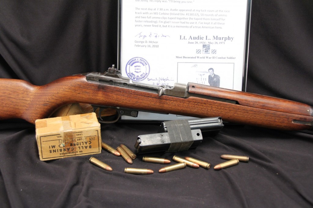 Audie Murphy’s M1 Carbine Gift To DFC Recipient George D. Mclvor – For Sale At LSB