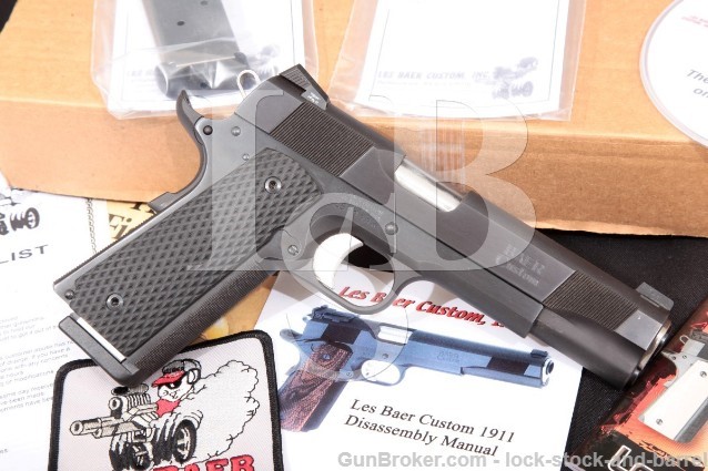 Les Baer Ultimate Tactical Carry 1911 Blue 5″ SA Semi Auto Pistol & Box, MFD 2011 .45 ACP