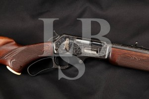 Marlin Model 336RC 336-RC Carbine, Engraved with Carved Stock & Gold Inlays, Blue 20" Lever Action Tube Fed Rifle, MFD 1954 C&R