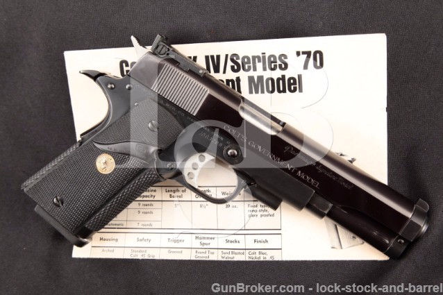 Pachmayr Signature Custom Colt Government 1911A1 1911-A1 Accurized, Bo-Mar, Semi-Automatic Pistol