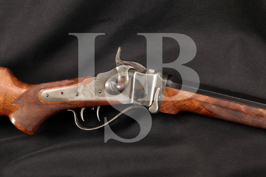 Shiloh Sharps 1874 Double Set Trigger Sporting Model, Case Colored & Blue Heavy 28” Single Shot, Falling Block, Distance Target Rifle