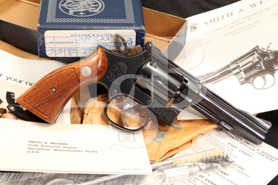 Smith & Wesson S&W Model 18-3 -- K-22 Combat Masterpiece .22 LR Revolver & Box