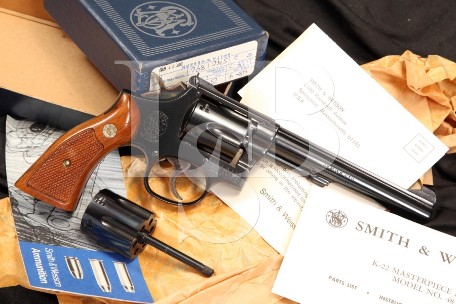 Smith & Wesson S&W Model 48-4 K-22 Masterpiece Magnum 22 LR & WMR Revolver & Box