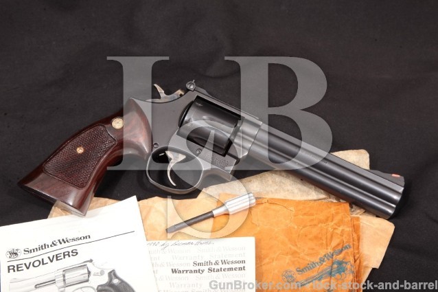 Smith & Wesson S&W Model 686-3, Midnight Stainless 104248 Black Stainless Double Action Revolver 1988