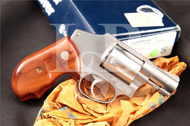 Smith & Wesson S&W Model 940 Stainless 2″ 9mm DAO Double Action Centennial Revolver & Box, 1991-98